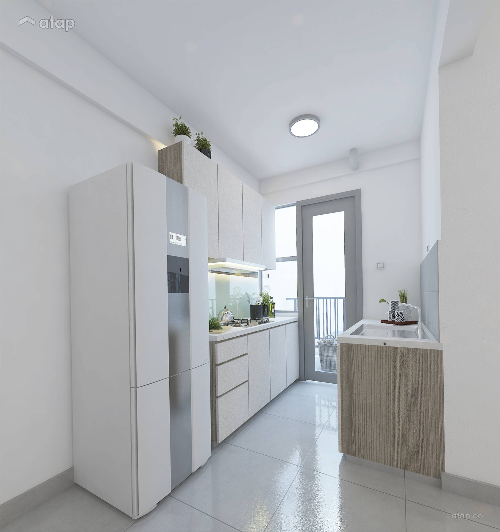 Modern Zen Kitchen apartment design ideas & photos Malaysia Atap.co