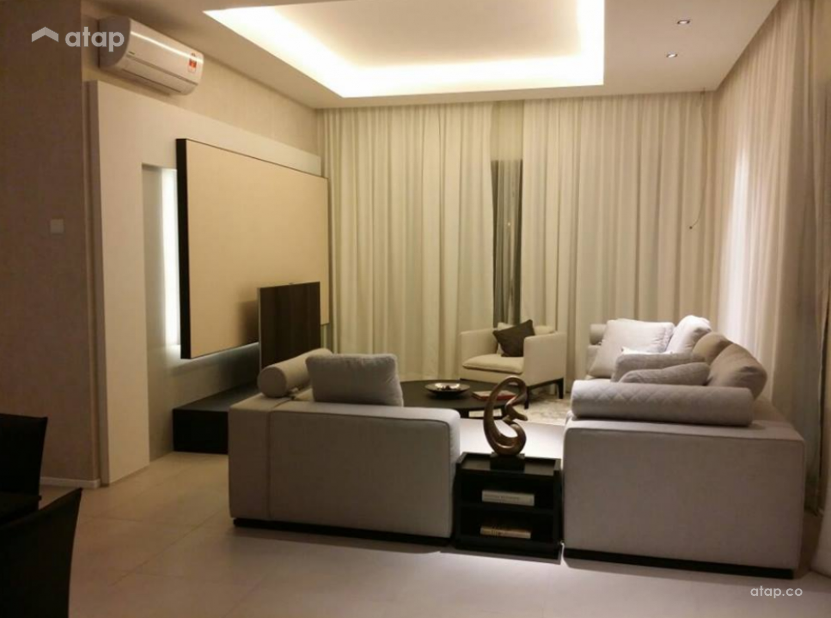 Zen Living Room condominium design ideas & photos Malaysia Atap.co