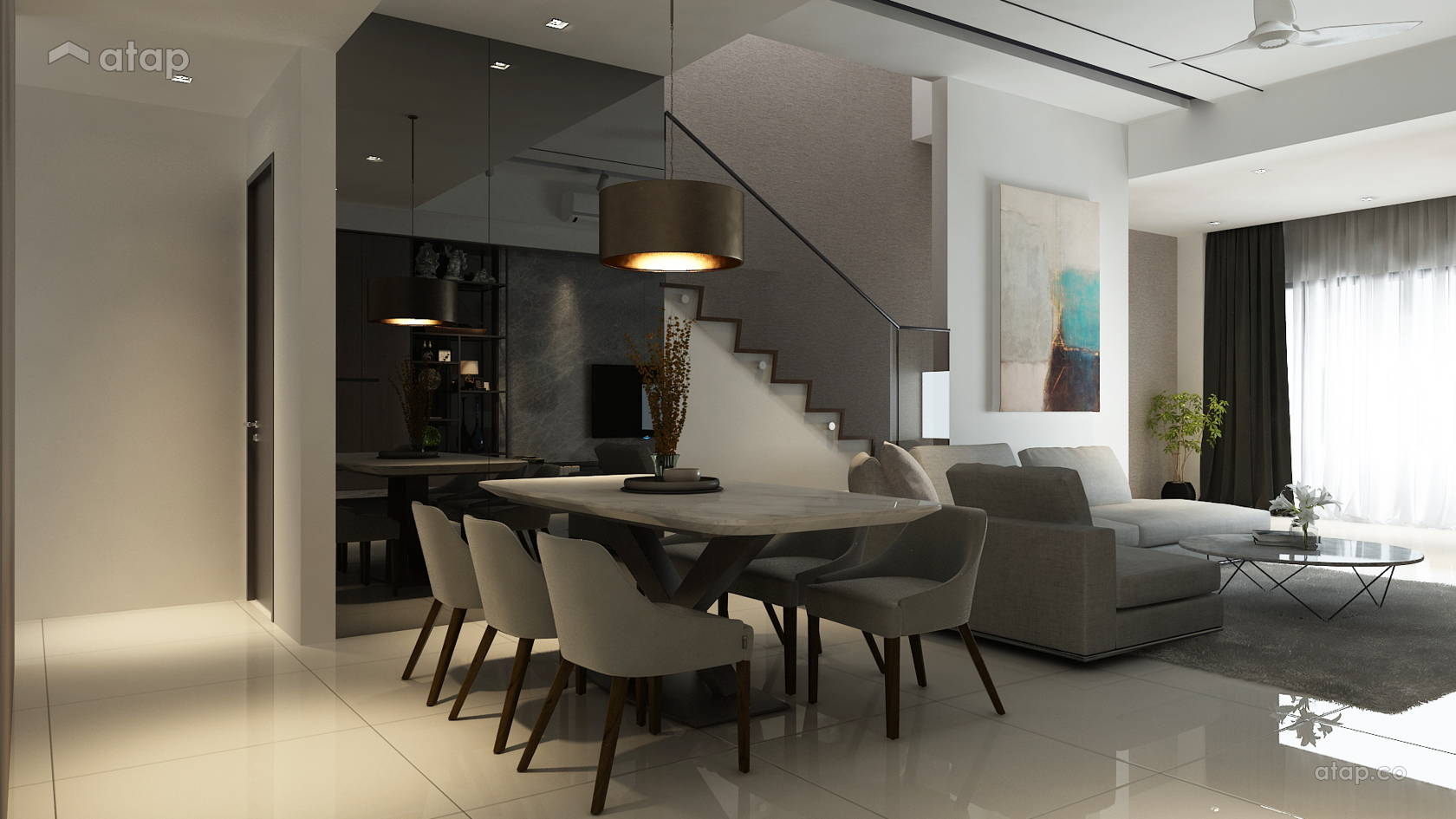 Contemporary Dining Room Terrace Design Ideas Photos Malaysia