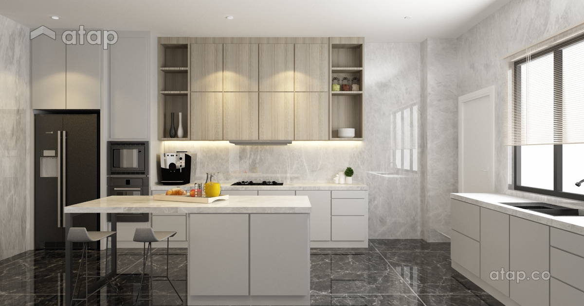 Contemporary Modern Kitchen semi-detached design ideas & photos ...