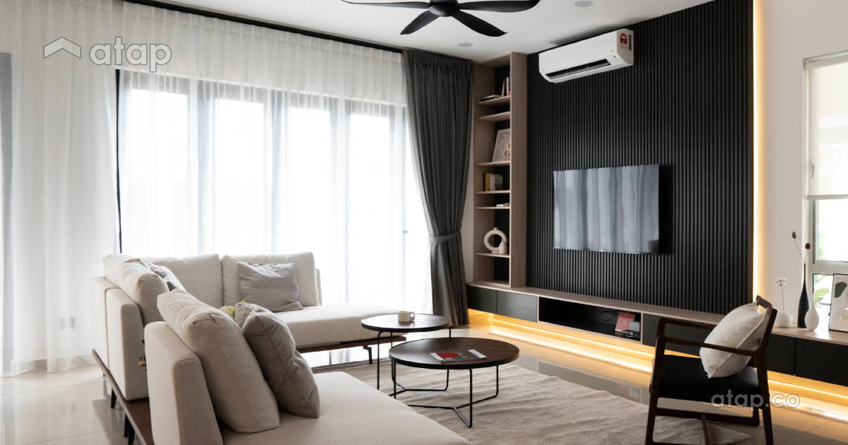 Minimalistic Scandinavian Living Room semi-detached design ideas ...