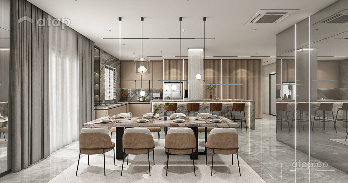 Modern Dining Room Kitchen bungalow design ideas & photos Malaysia ...