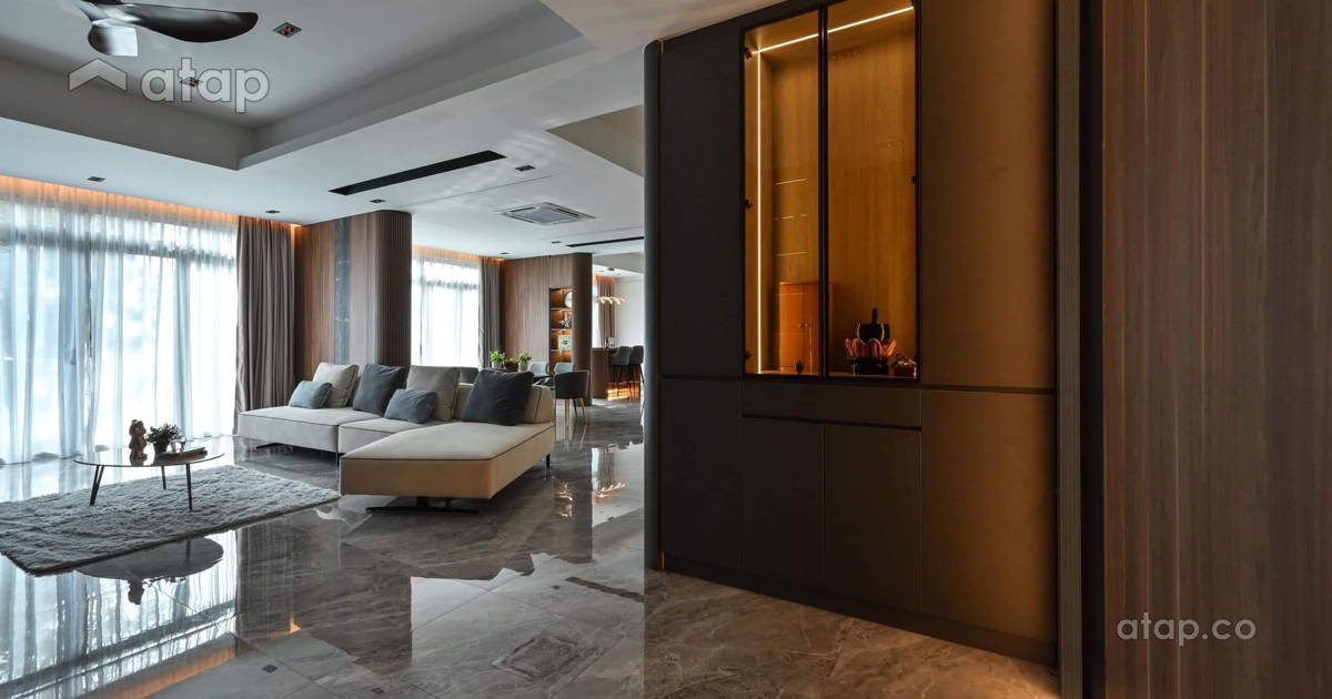 Contemporary Modern Living Room bungalow design ideas & photos Malaysia