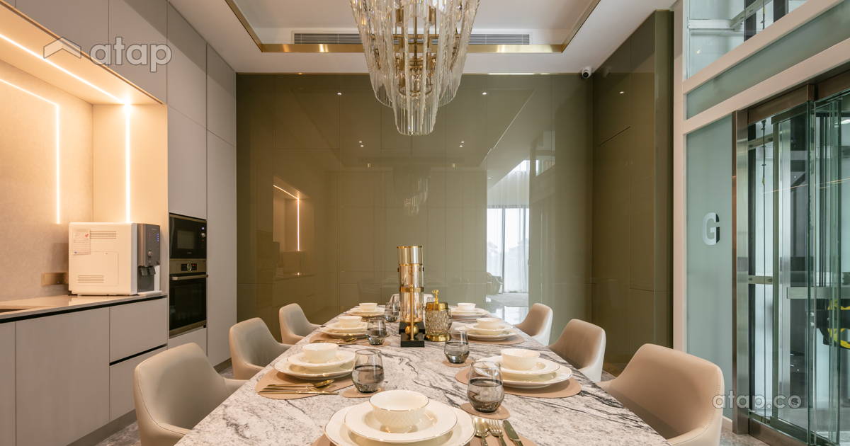 Contemporary Dining Room townhouse design ideas & photos Malaysia | Atap.co