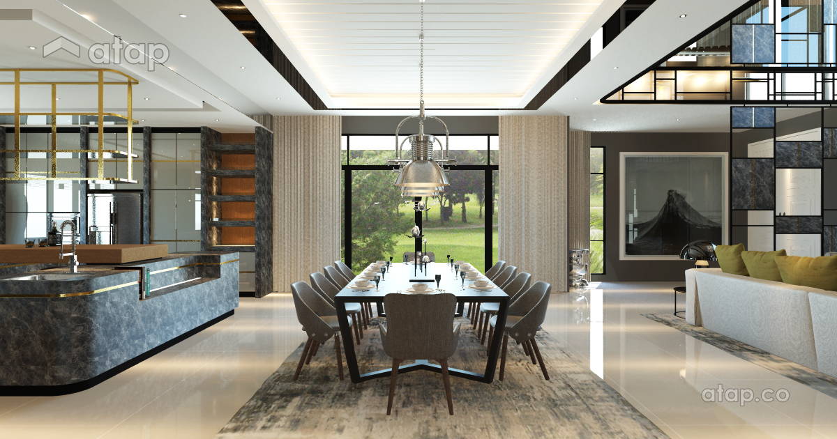 Contemporary Modern Dining Room bungalow design ideas & photos Malaysia ...