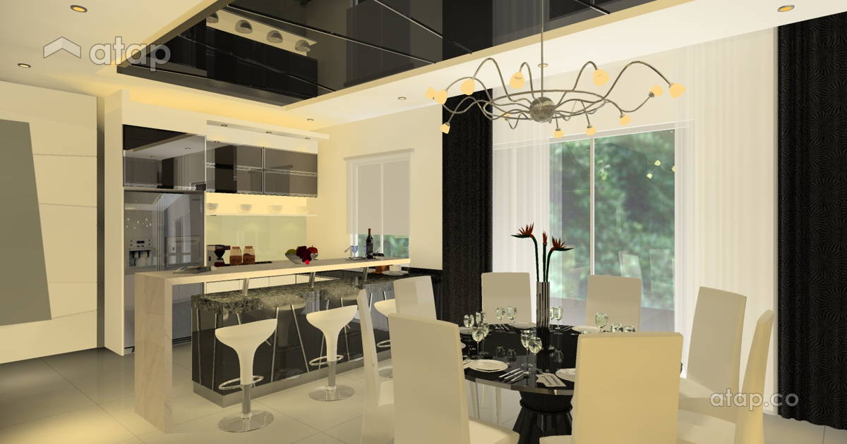 Modern Dining Room bungalow design ideas & photos Malaysia | Atap.co