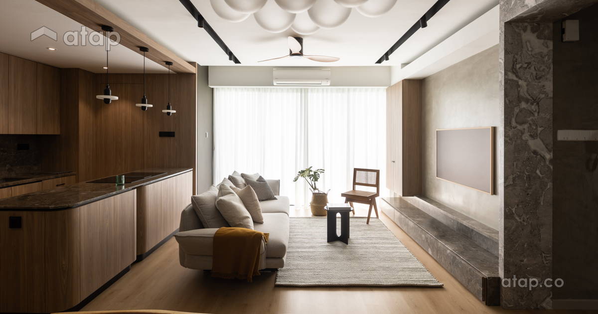 Minimalistic Modern Kitchen Living Room condominium design ideas ...