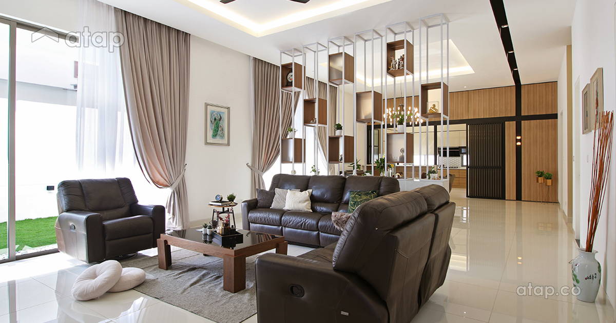 Industrial Modern Family Room Kitchen semi-detached design ideas