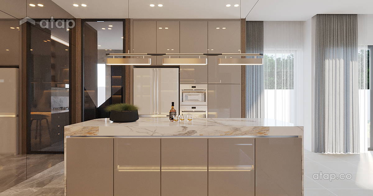 Contemporary Modern Kitchen bungalow design ideas & photos Malaysia | Atap.co