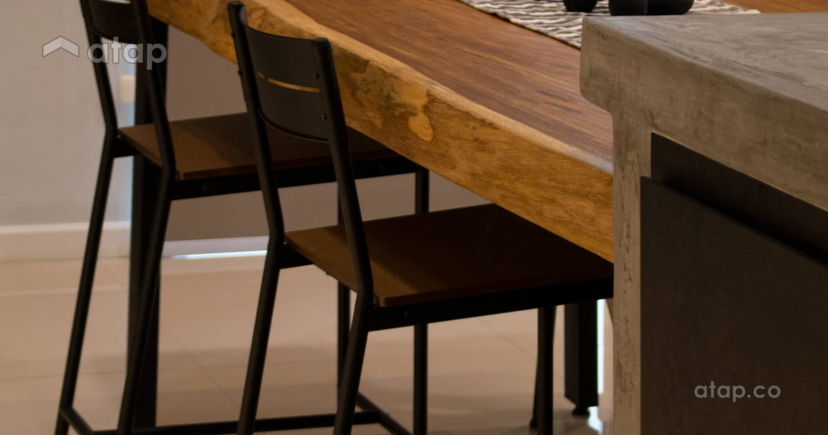 Industrial Zen Kitchen semidetached design ideas & photos Malaysia Atap.co