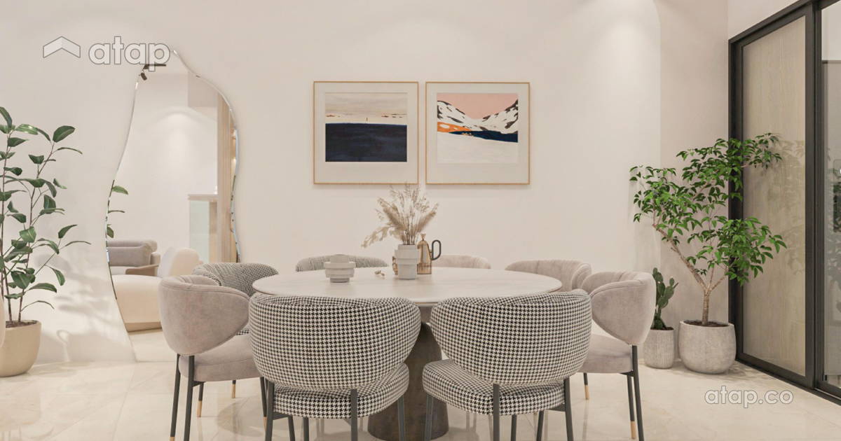Modern Zen Dining Room terrace design ideas & photos Malaysia | Atap.co