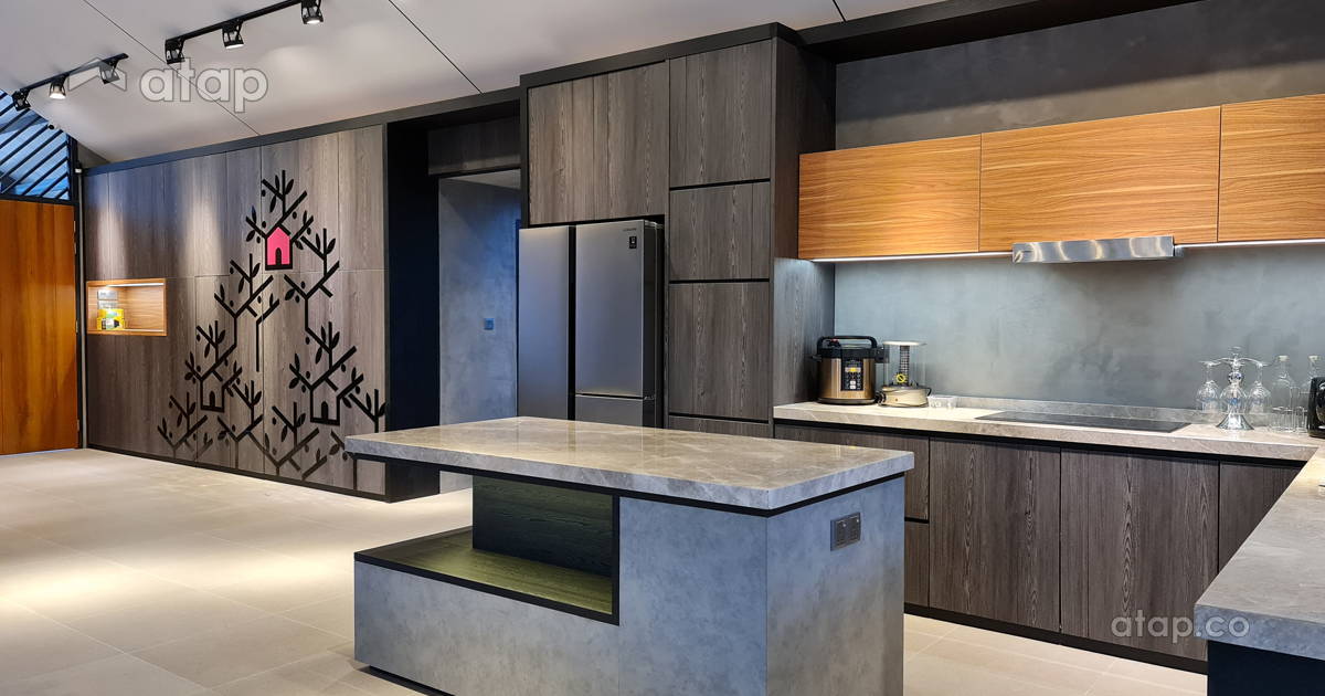 Asian Rustic Foyer Kitchen bungalow design ideas & photos Malaysia ...