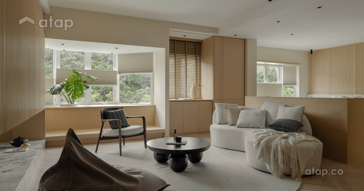 Zen Living Room apartment design ideas & photos Malaysia | Atap.co