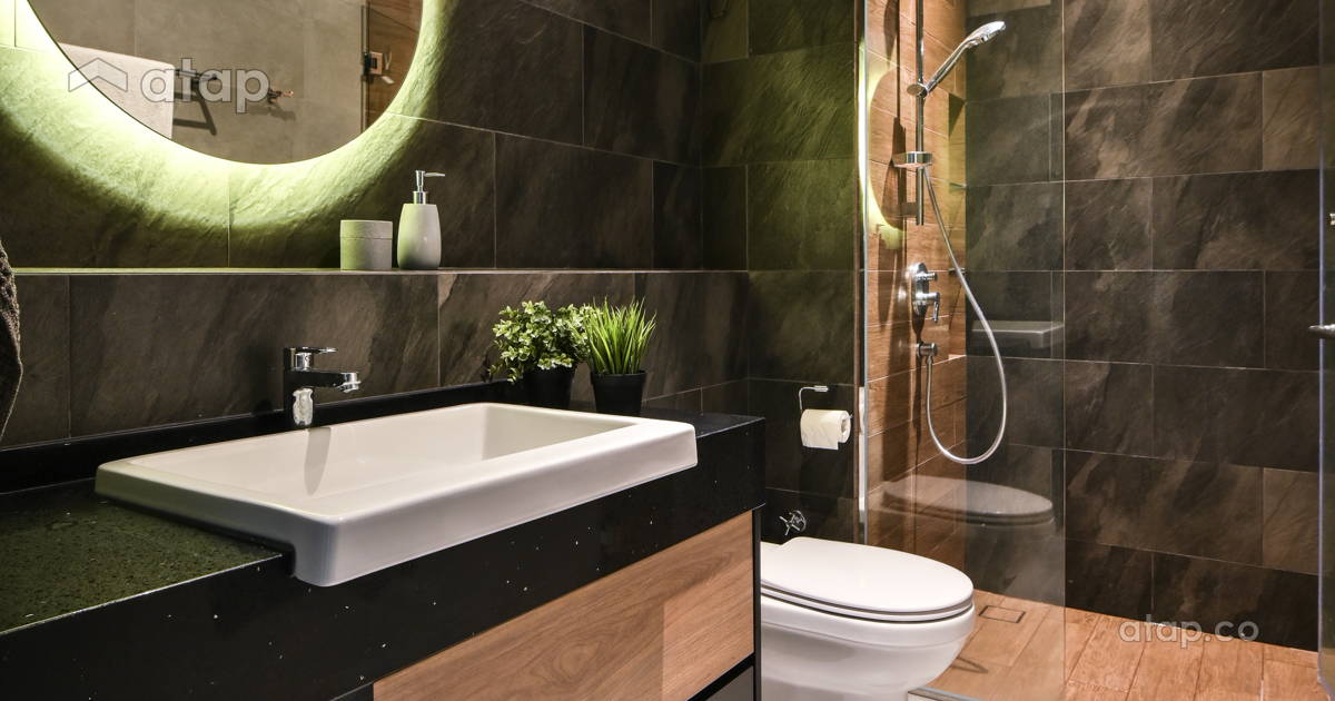 Industrial Modern Bathroom condominium design ideas & photos Malaysia ...