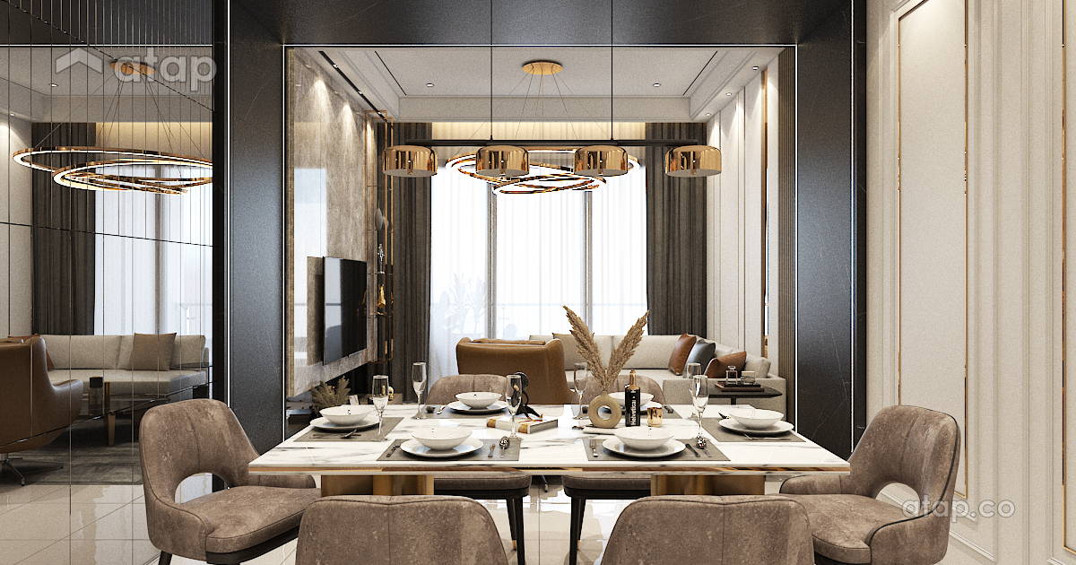Classic Modern Dining Room Living Room condominium design ideas ...