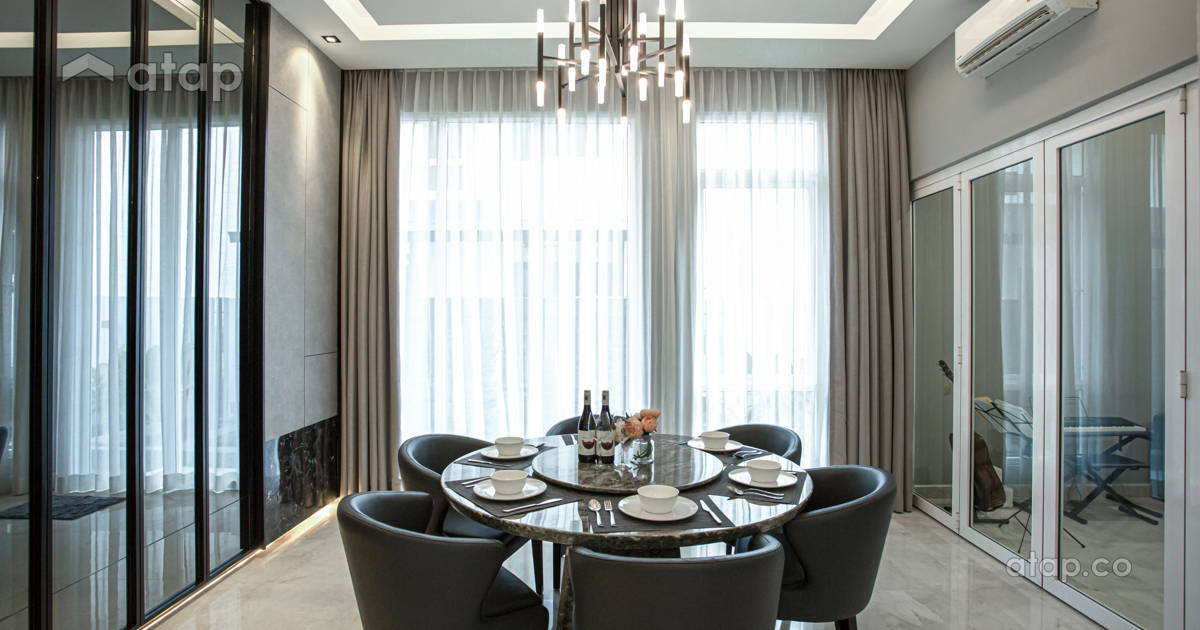 Modern Dining Room bungalow design ideas & photos Malaysia | Atap.co