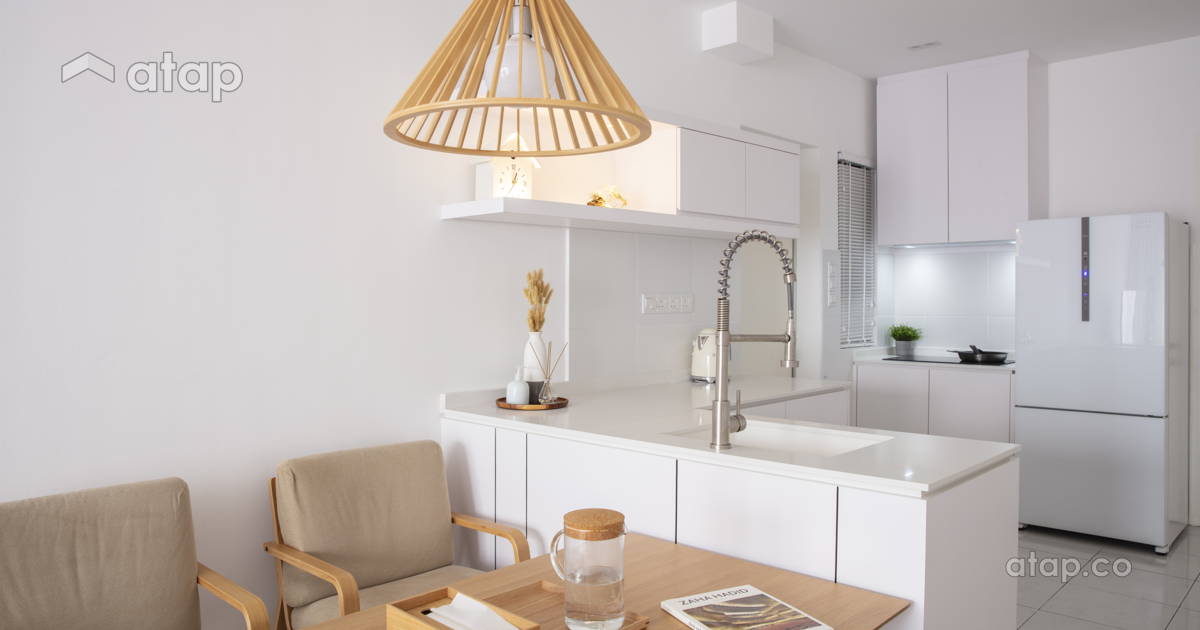Minimalistic Zen Dining Room Kitchen condominium design ideas & photos ...