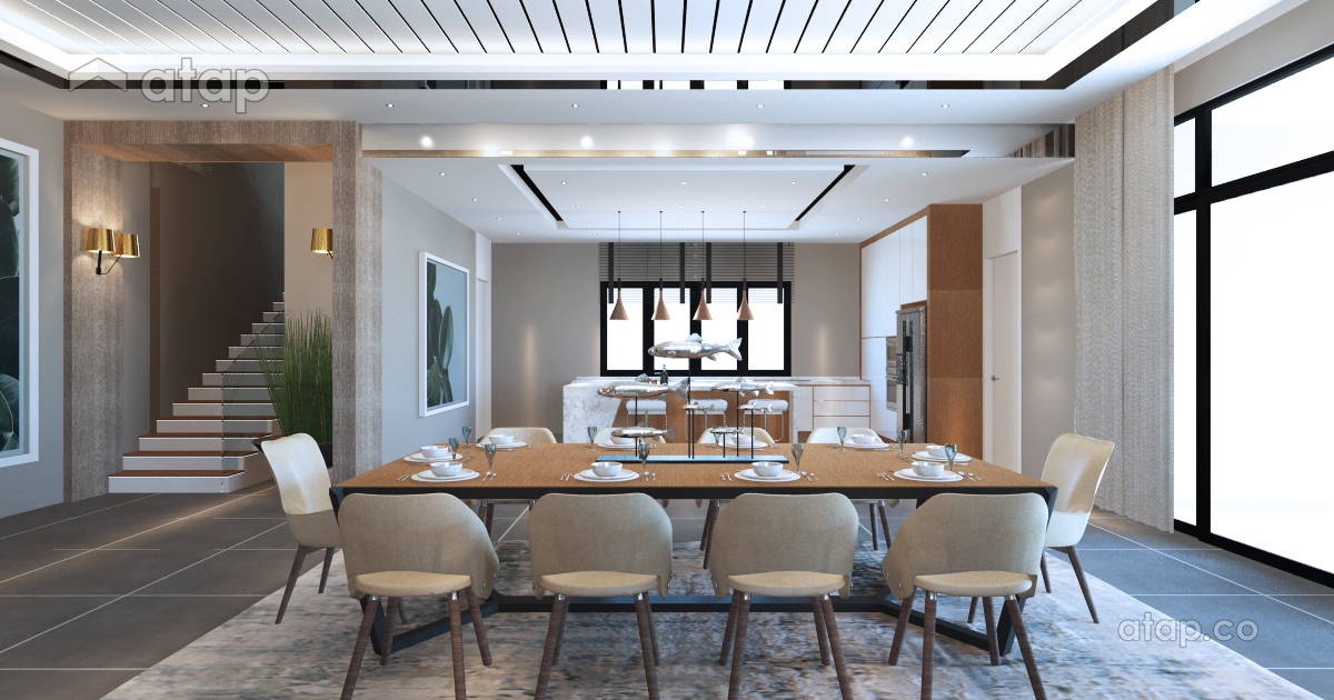 Contemporary Modern Dining Room bungalow design ideas & photos Malaysia ...