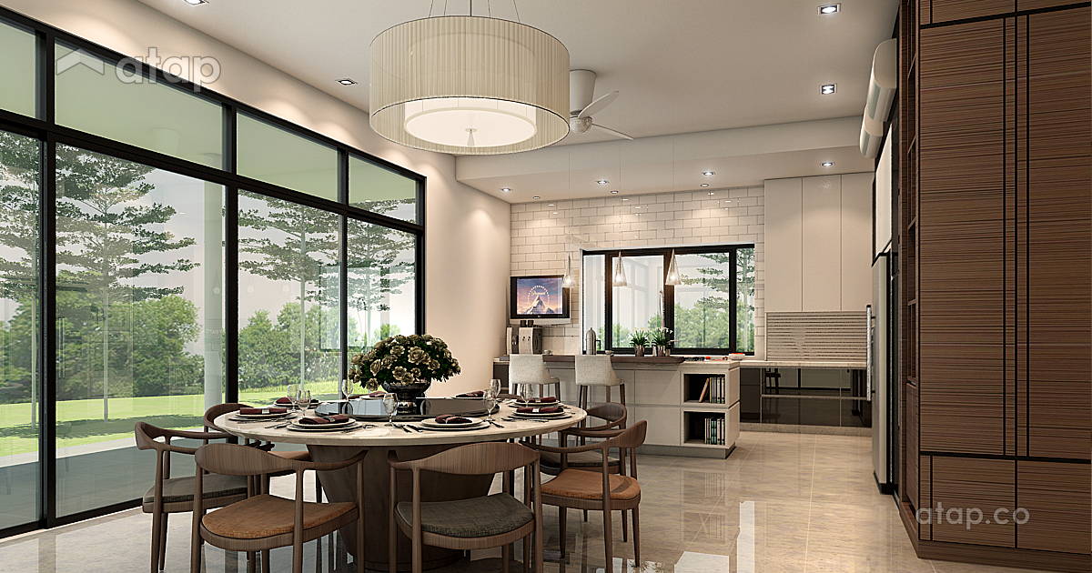 Classic Modern Dining Room Kitchen bungalow design ideas & photos ...