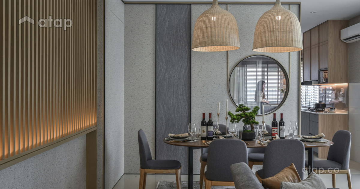 Zen Dining Room semi-detached design ideas & photos Malaysia | Atap.co