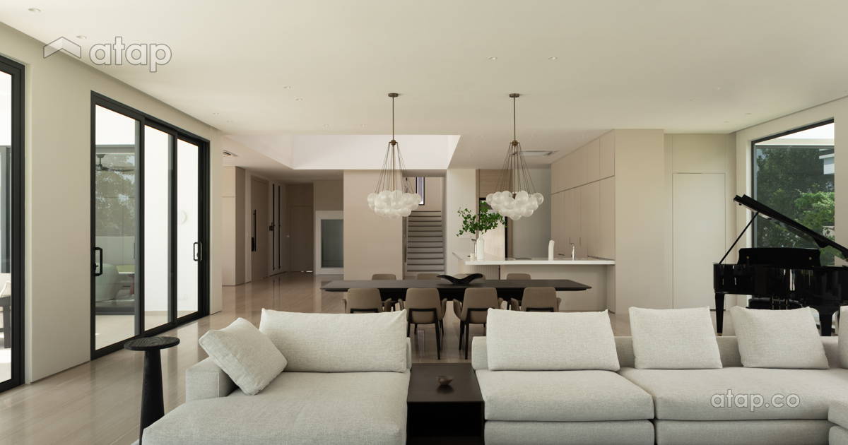 Modern Dining Room Living Room bungalow design ideas & photos Malaysia ...