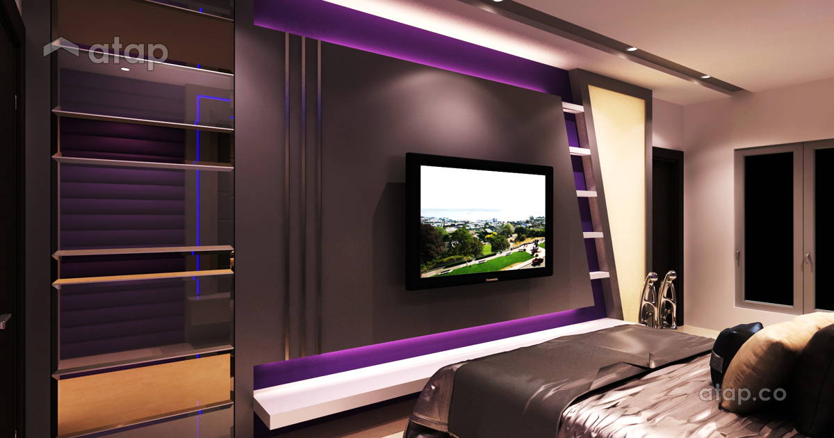 Contemporary Modern Bedroom condominium design ideas & photos Malaysia