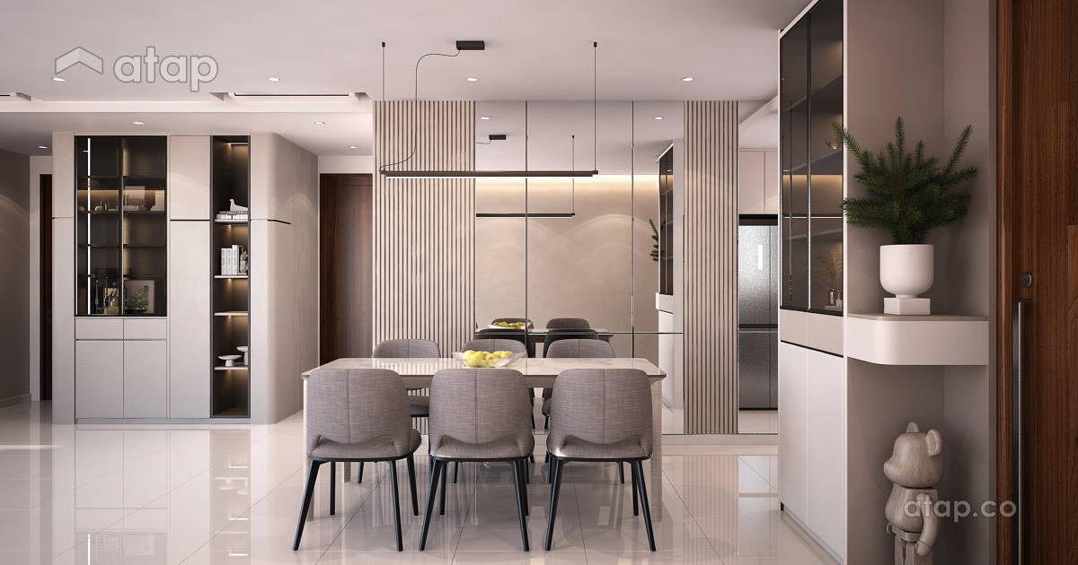 Minimalistic Modern Dining Room condominium design ideas & photos ...