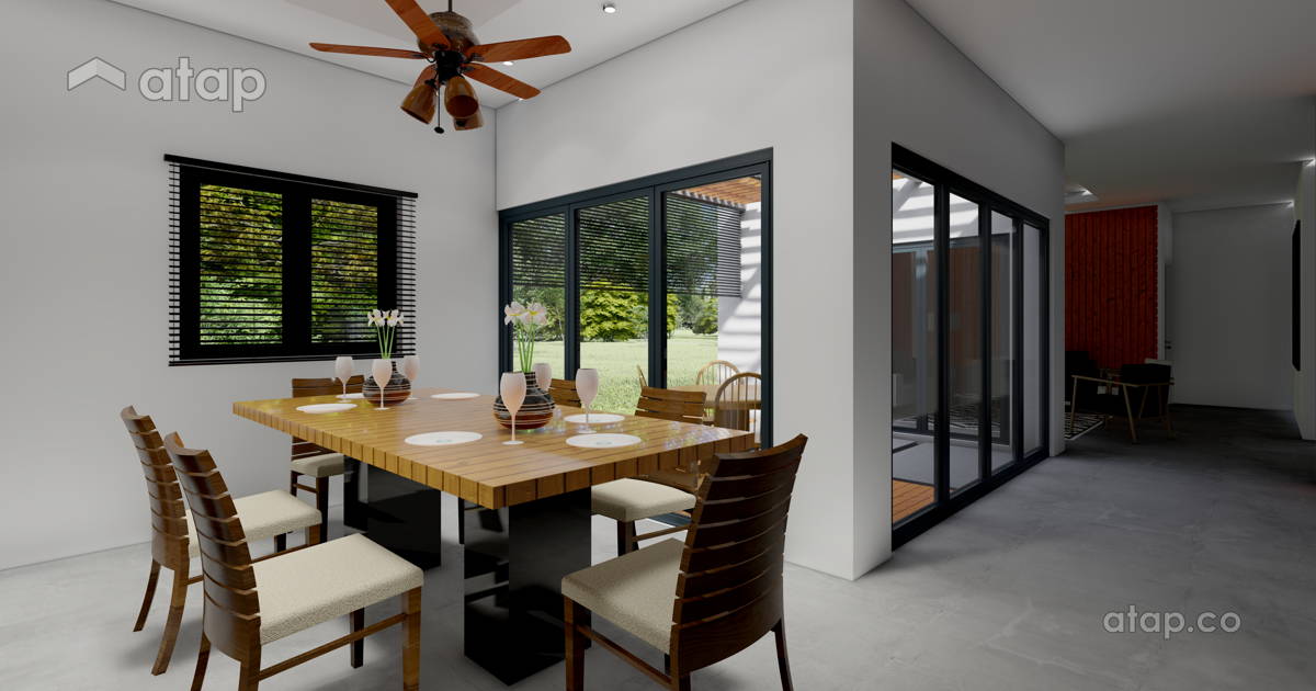 Minimalistic Modern Dining Room bungalow design ideas & photos Malaysia ...