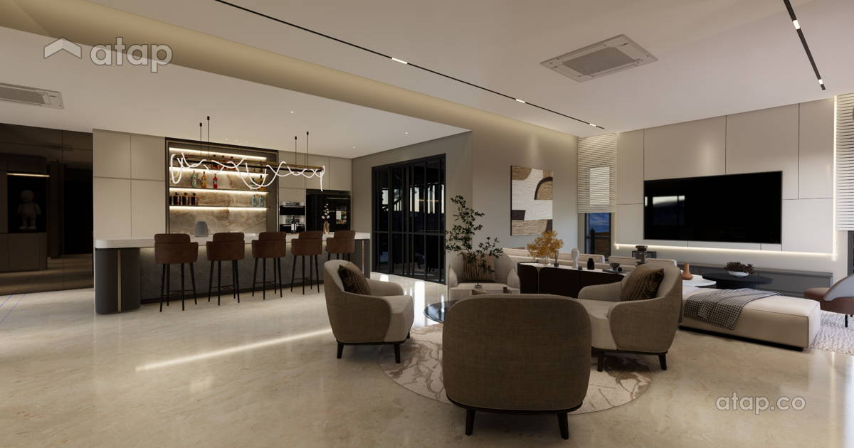 Sungai long Italian minimalist Bungalow interior design renovation ...