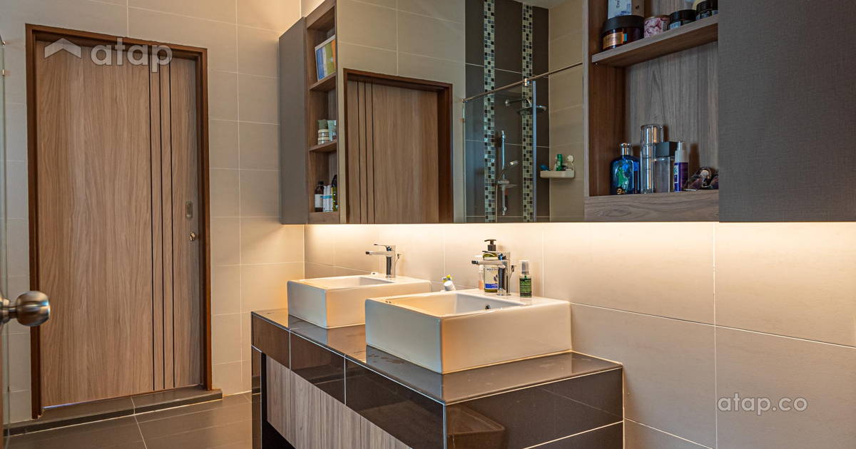 Modern Bathroom semidetached design ideas & photos Malaysia Atap.co