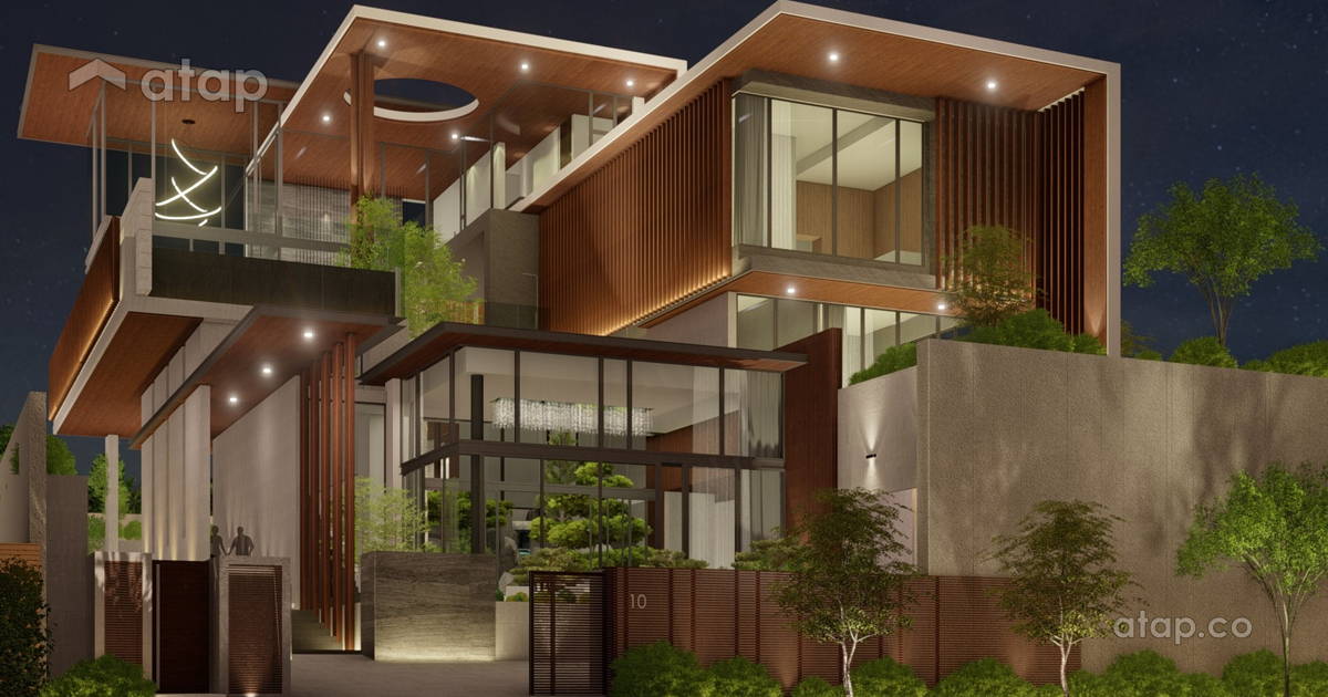 Contemporary Modern Exterior bungalow design ideas & photos Malaysia