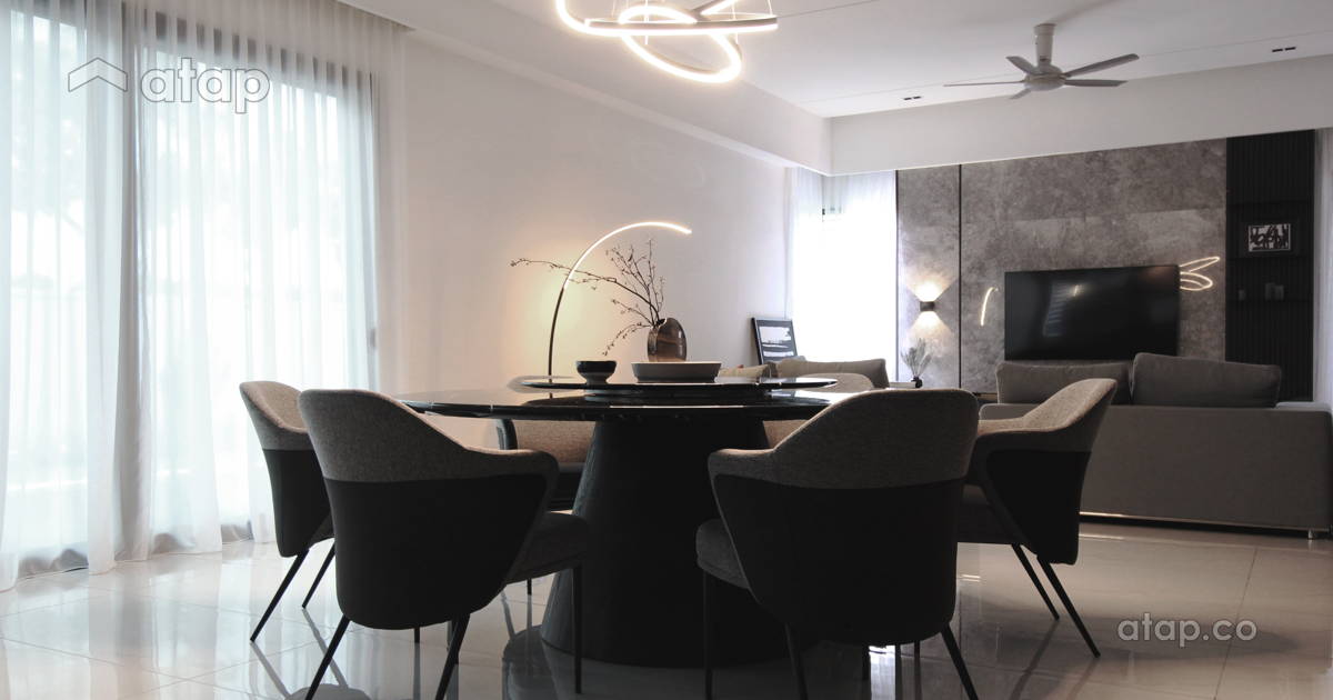 Modern Dining Room bungalow design ideas & photos Malaysia | Atap.co
