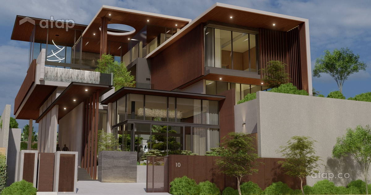 Contemporary Modern Exterior bungalow design ideas & photos Malaysia