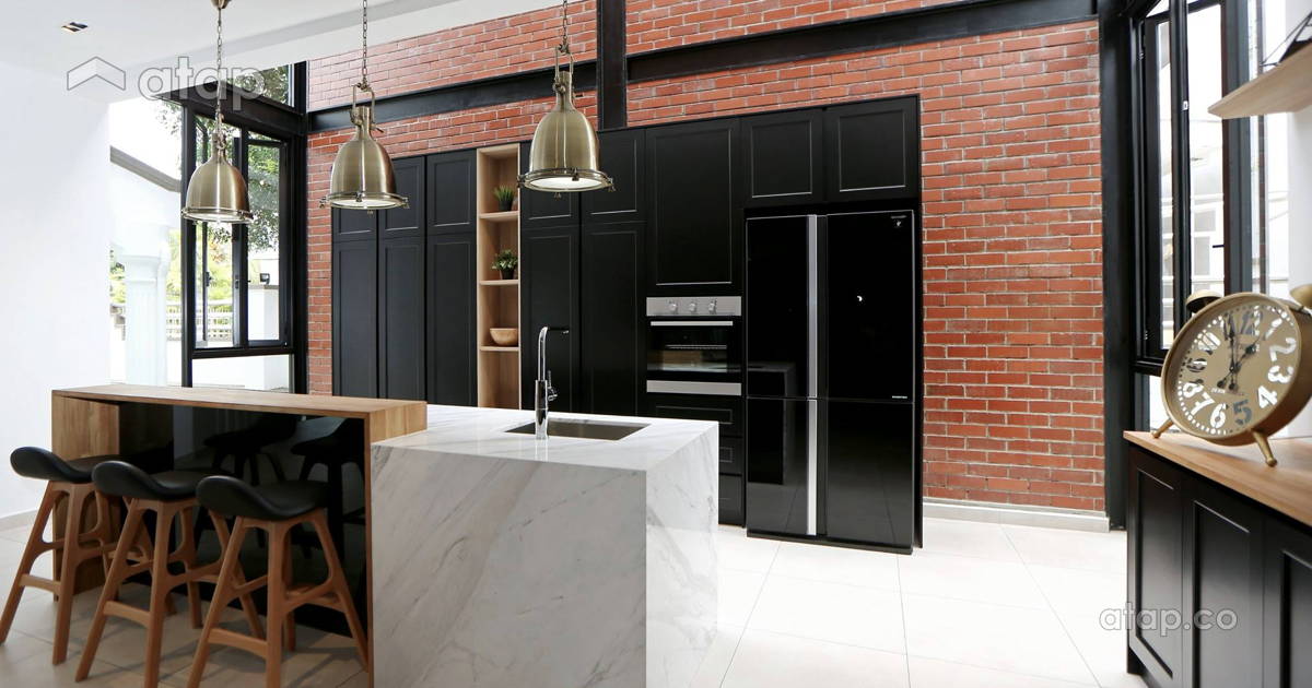 Picture Idea: Industrial Modern Kitchen Bungalow Design Ideas Photos Malaysia