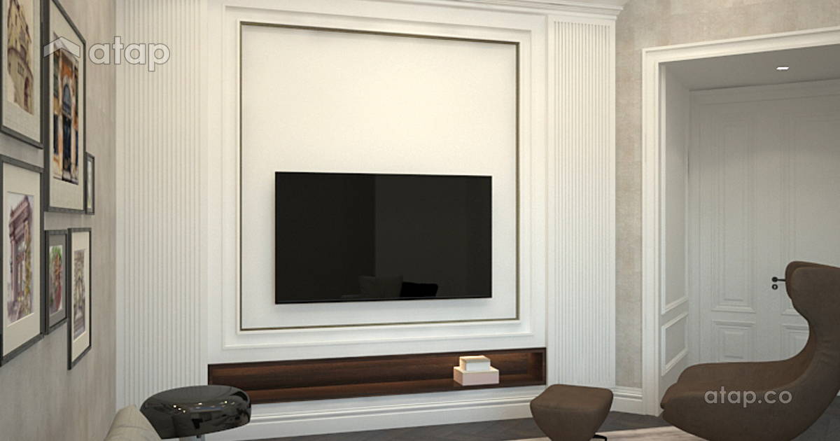 Classic Modern Family Room Foyer bungalow design ideas & photos ...