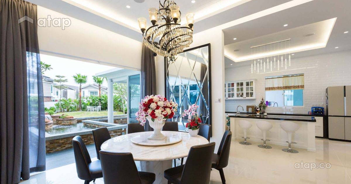Modern Dining Room bungalow design ideas & photos Malaysia | Atap.co