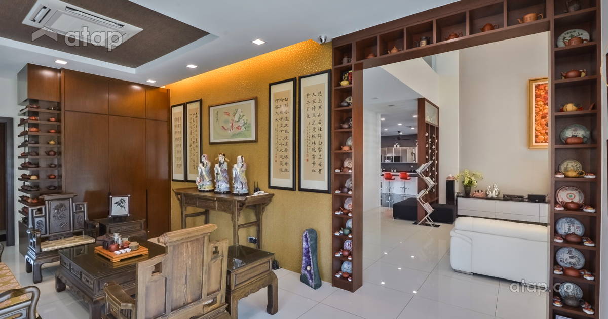 Asian Vintage Foyer Living Room bungalow design ideas & photos Malaysia ...
