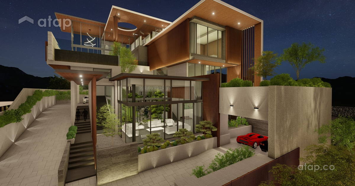 Contemporary Modern Exterior bungalow design ideas & photos Malaysia