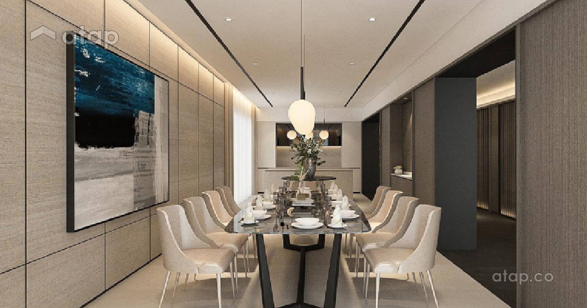 Minimalistic Modern Dining Room bungalow design ideas & photos Malaysia ...