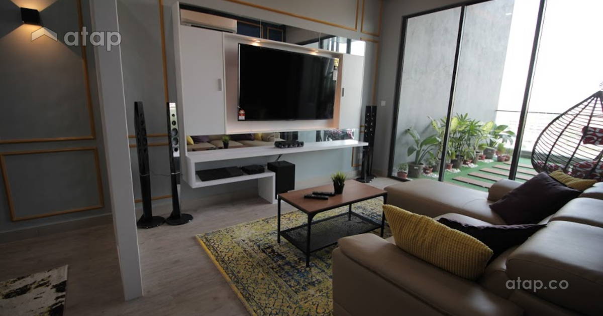 Contemporary Modern Family Room Living Room condominium design ideas