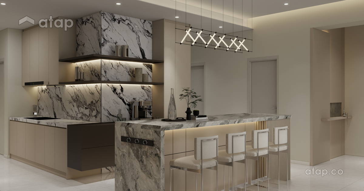 Modern Kitchen bungalow design ideas & photos Malaysia | Atap.co