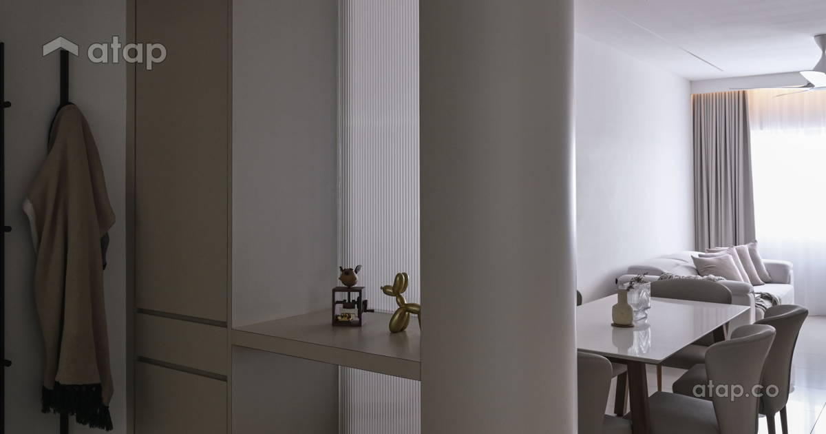 Minimalistic Modern Dining Room Foyer condominium design ideas & photos ...