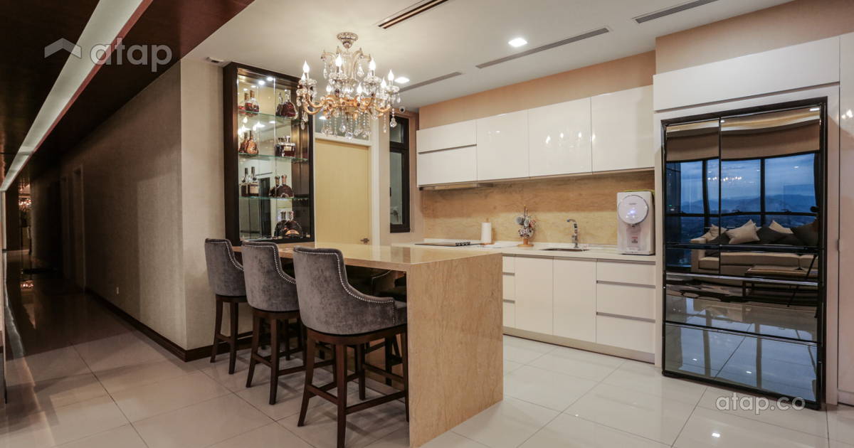 Contemporary Modern Dining Room Kitchen condominium design ideas ...