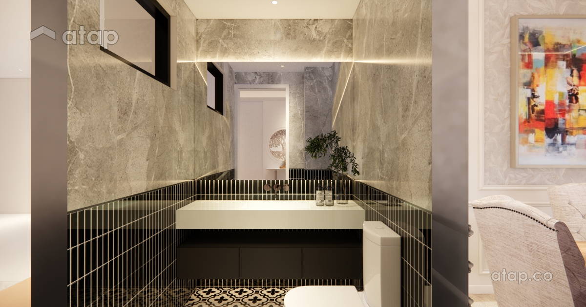 Modern Vintage Bathroom condominium design ideas & photos Malaysia ...