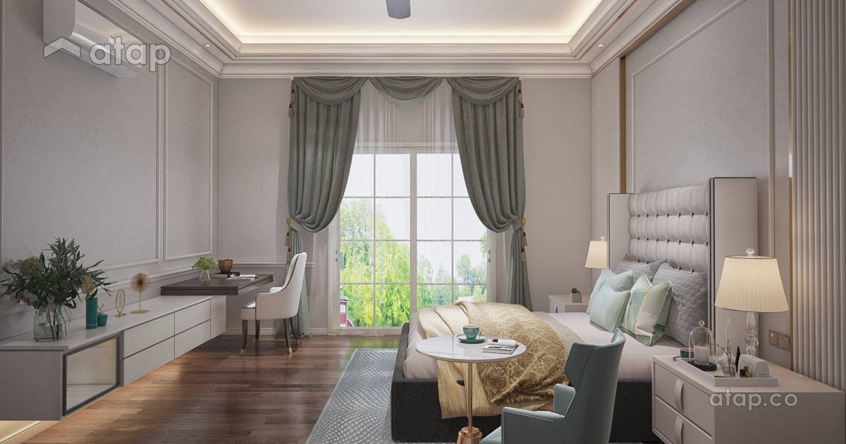 Classic Country Bedroom bungalow design ideas & photos Malaysia | Atap.co