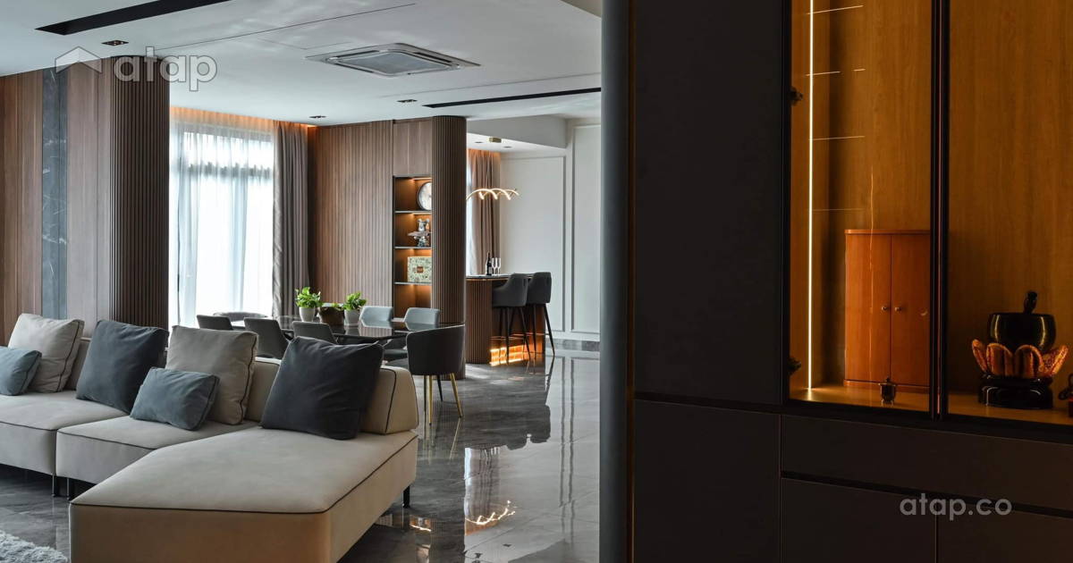 Contemporary Modern Living Room bungalow design ideas & photos Malaysia