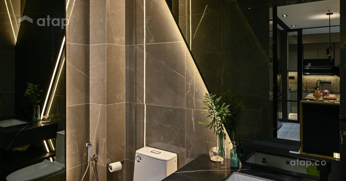 Contemporary Modern Bathroom semidetached design ideas & photos