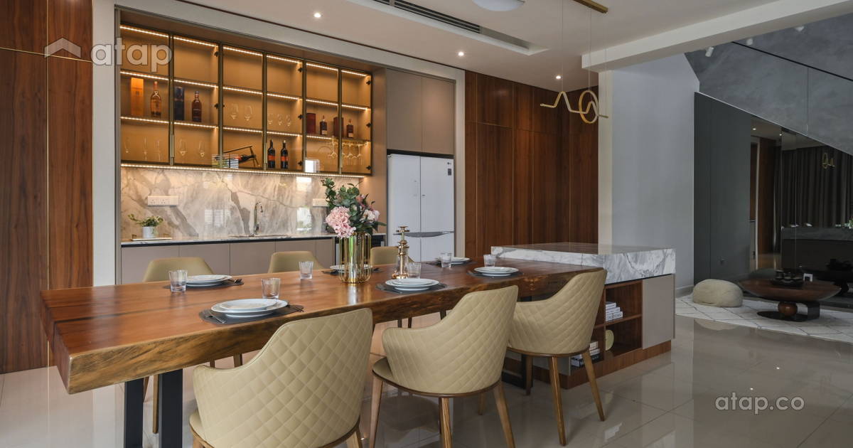 Contemporary Dining Room bungalow design ideas & photos Malaysia | Atap.co