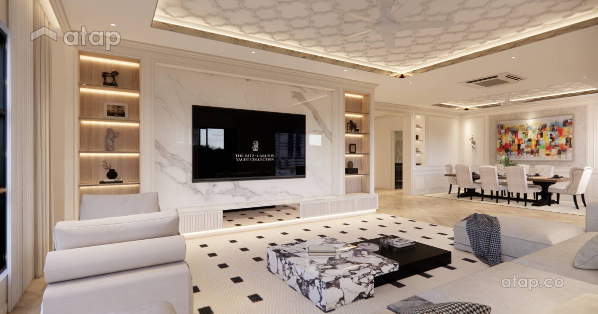 Classic Modern Living Room condominium design ideas & photos Malaysia ...
