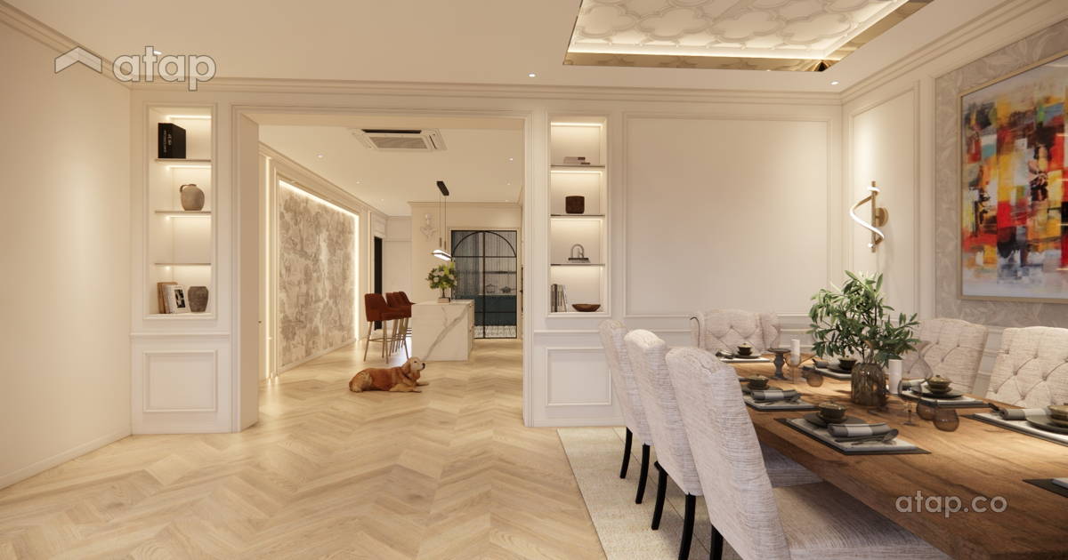 Classic Modern Dining Room Foyer condominium design ideas & photos ...
